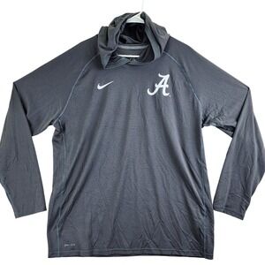 Alabama Crimson Tide Nike Hoodie Shirt Mens XXL Grey Dri-FIT Performance Active